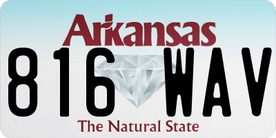 AR license plate 816WAV