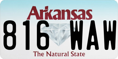 AR license plate 816WAW