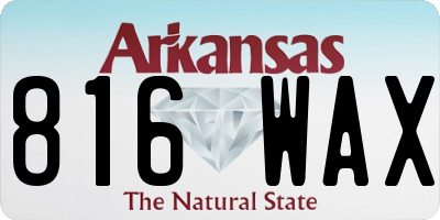 AR license plate 816WAX