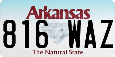 AR license plate 816WAZ
