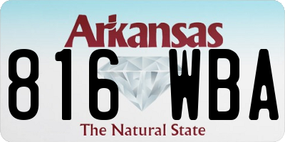 AR license plate 816WBA
