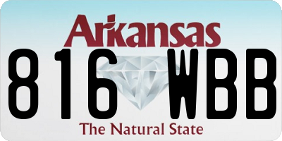 AR license plate 816WBB