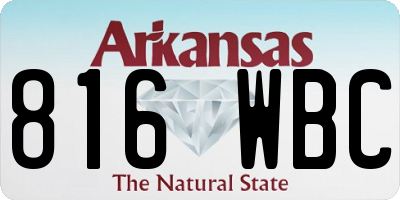 AR license plate 816WBC