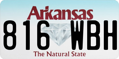AR license plate 816WBH