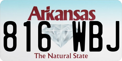 AR license plate 816WBJ