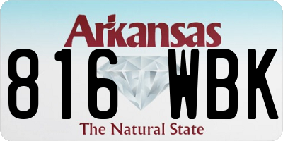 AR license plate 816WBK