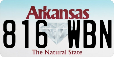 AR license plate 816WBN