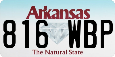 AR license plate 816WBP