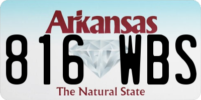 AR license plate 816WBS