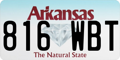 AR license plate 816WBT