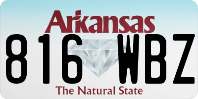 AR license plate 816WBZ