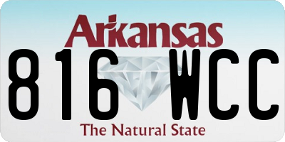 AR license plate 816WCC