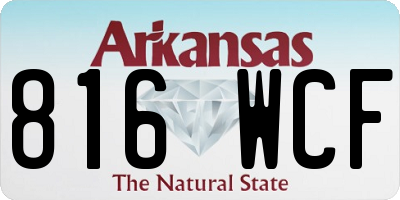 AR license plate 816WCF