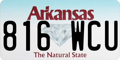 AR license plate 816WCU