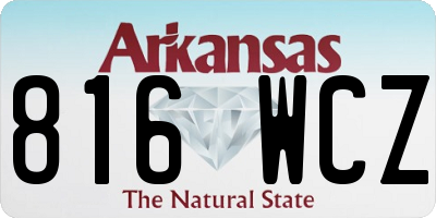 AR license plate 816WCZ