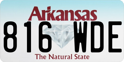 AR license plate 816WDE