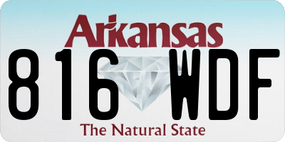 AR license plate 816WDF