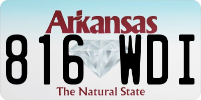 AR license plate 816WDI