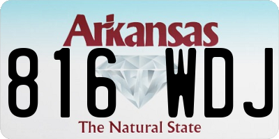AR license plate 816WDJ