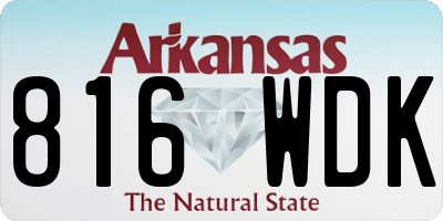 AR license plate 816WDK