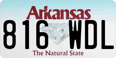 AR license plate 816WDL