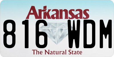AR license plate 816WDM