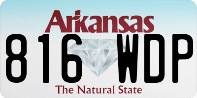 AR license plate 816WDP
