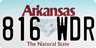 AR license plate 816WDR