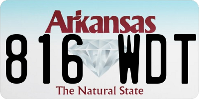 AR license plate 816WDT