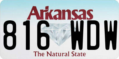 AR license plate 816WDW