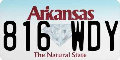 AR license plate 816WDY