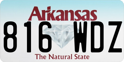 AR license plate 816WDZ
