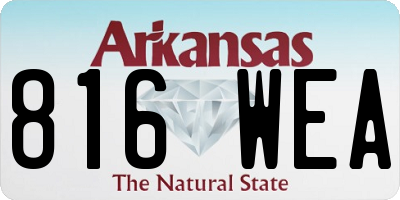AR license plate 816WEA