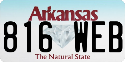 AR license plate 816WEB