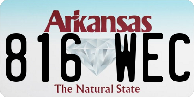AR license plate 816WEC