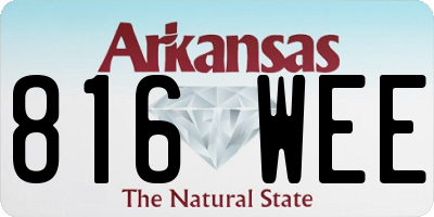 AR license plate 816WEE