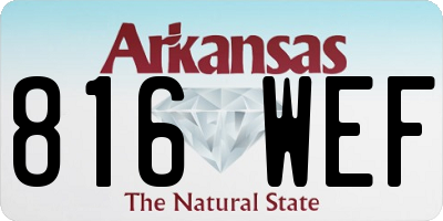 AR license plate 816WEF
