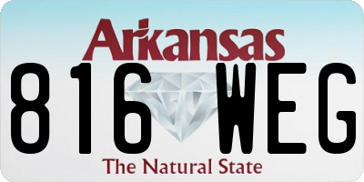 AR license plate 816WEG