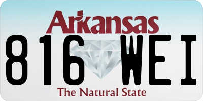 AR license plate 816WEI