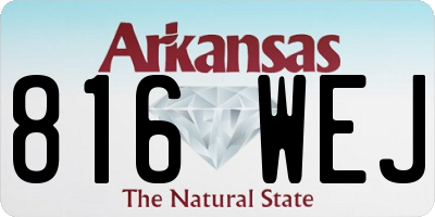 AR license plate 816WEJ