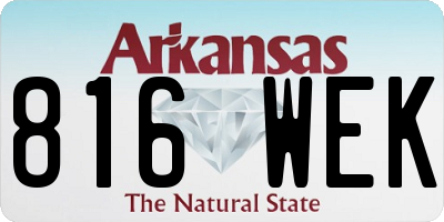 AR license plate 816WEK