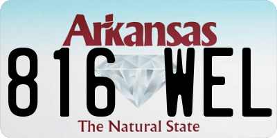 AR license plate 816WEL