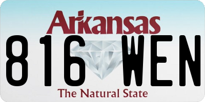 AR license plate 816WEN