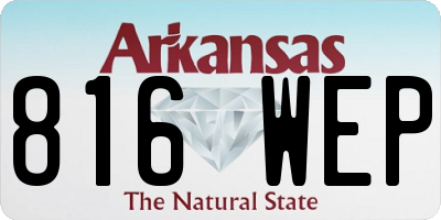 AR license plate 816WEP