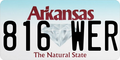 AR license plate 816WER