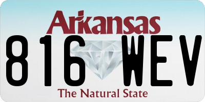 AR license plate 816WEV