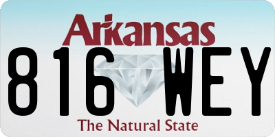AR license plate 816WEY