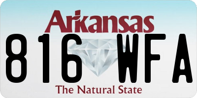 AR license plate 816WFA
