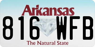 AR license plate 816WFB