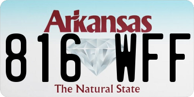 AR license plate 816WFF